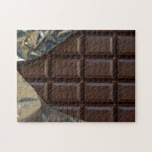 Puzzle Chocolate Candy Bar in Foil Wrapper (Horizontal)