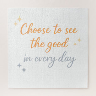 Puzzle Choisissez le Bien – Conception de citation positi
