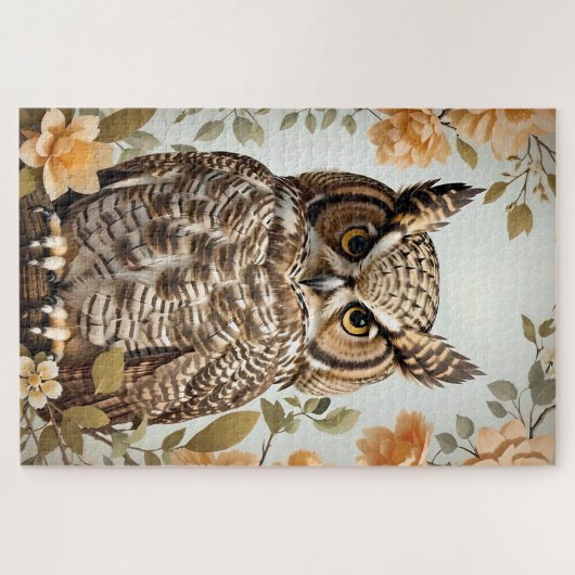 Puzzle Chouette à cornes perchée (Horizontal)