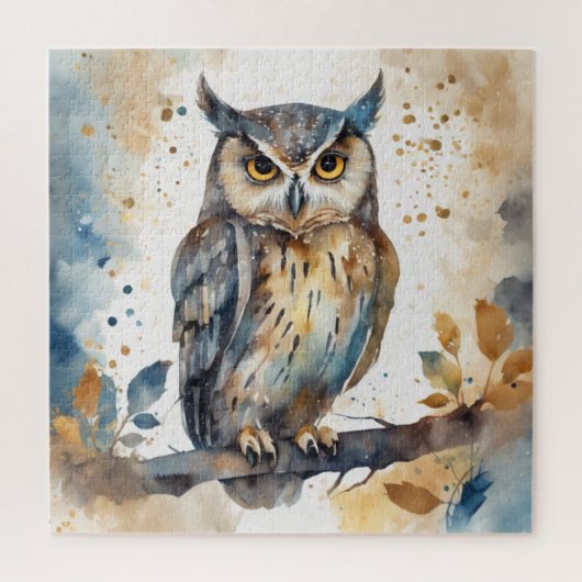 Puzzle Chouette aquarelle (Vertical)