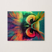 Puzzle Chouette arc-en-ciel (Horizontal)