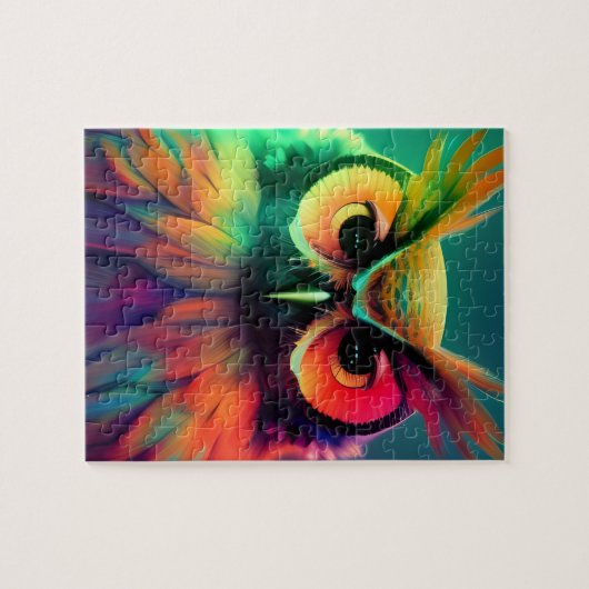 Puzzle Chouette arc-en-ciel (Horizontal)