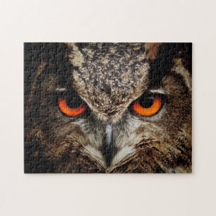 Puzzle Chouette avec couleur orange