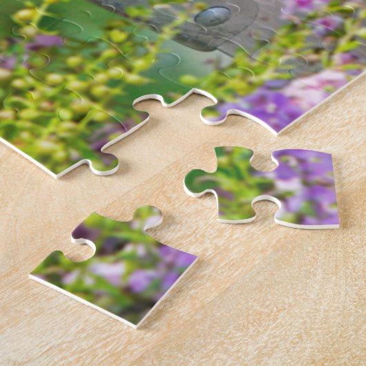 Puzzle Chouette avec fleurs dans la boîte aux lettres (Côté)