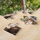 Puzzle Chouette barrée en arbre À feuillage persistant (Côté)