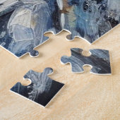 Puzzle Chouette blanche sur branche en clair de lune Pers (Côté)
