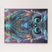 Puzzle Chouette bleue mystique (Horizontal)