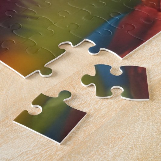 Puzzle Chouette colorée Fluffée (Côté)