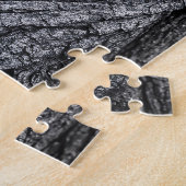 Puzzle Chouette dans un arbre noir et blanc (Côté)