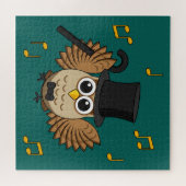 Puzzle Chouette dansante mignonne avec notes musicales De (Horizontal)