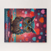 Puzzle Chouette de l'amour coeur (Horizontal)
