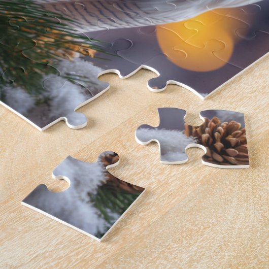 Puzzle Chouette des neiges (Côté)