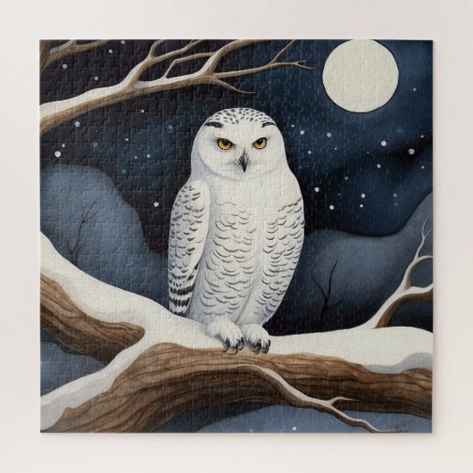 Puzzle Chouette des neiges (Vertical)