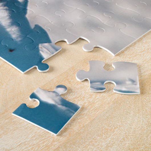 Puzzle Chouette des neiges décolle de la neige (Côté)