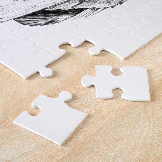 Puzzle Chouette - Dessin En Stylo Noir (Côté)