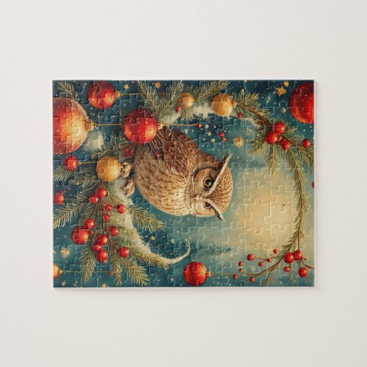 Puzzle Chouette festive mignonne (Horizontal)