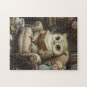 Puzzle Chouette lunaire Lecture de l'art Imprimer (Horizontal)