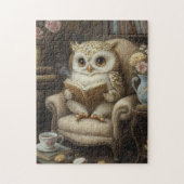 Puzzle Chouette lunaire Lecture de l'art Imprimer (Vertical)