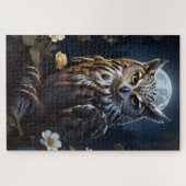 Puzzle Chouette lune observant l'obscurité (Horizontal)