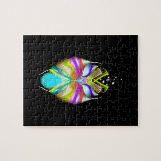 Puzzle Chouette Oracle noire et multicouleur (Horizontal)