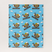 Puzzle Chouette ouvrière de construction mignonne avec de (Vertical)