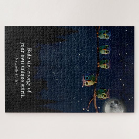 Puzzle Chouette qui est différent avec un collage de devi (Horizontal)