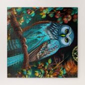 Puzzle Chouette turquoise (Horizontal)