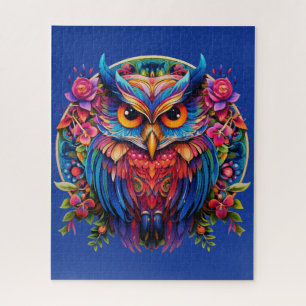 Puzzle Chouette vibrante - Boho coloré