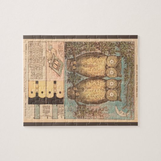 Puzzle Chouette vintage embarcation automnale (Horizontal)