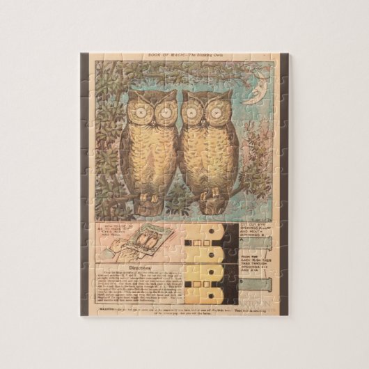 Puzzle Chouette vintage embarcation automnale (Vertical)