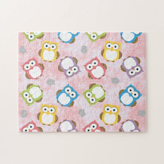 Puzzle Chouettes pastel colorées et sympa (Horizontal)