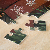 Puzzle Chow Chien Chow avec cadeaux de Noël cheminée (Côté)