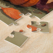 Puzzle Chow Chow À L'Automne Feuille L'Art Thanksgiving (Côté)