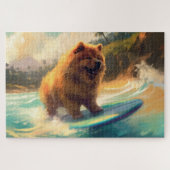 Puzzle Chow Chow Beach Plage Surf Peinture (Horizontal)