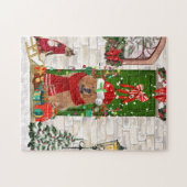 Puzzle Chow Chow Chien Noël (Horizontal)