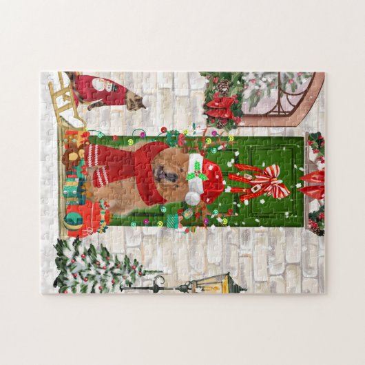 Puzzle Chow Chow Chien Noël (Horizontal)
