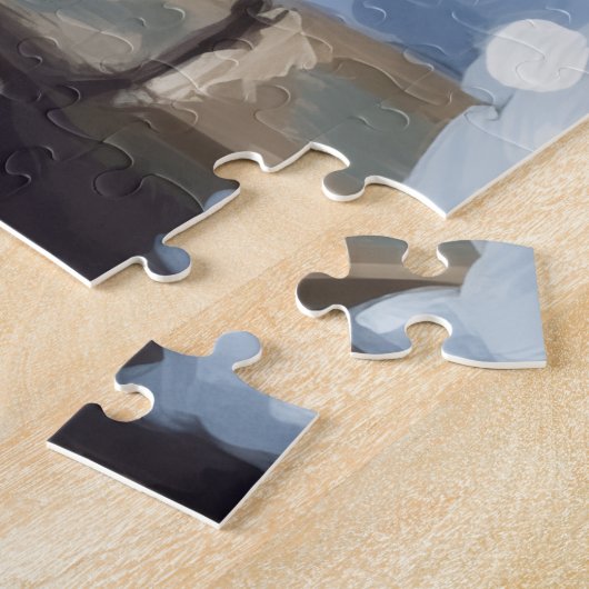 Puzzle Chow Chow Dog Serene Winter Garden Christmas Art (Côté)