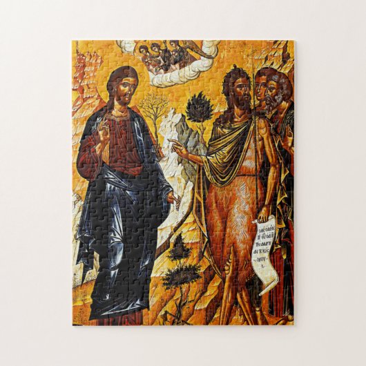 Puzzle Christ et Jean Baptiste par Emmanuel Tzanes (Vertical)