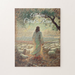 Puzzle Christ vintage ressuscité Pâques chrétien religieu