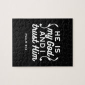 Puzzle Christian Faith Quote – Trust in God Psalm 91:2 (Horizontal)