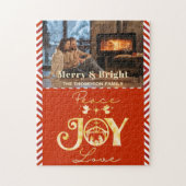 Puzzle Christian Noël Nativité Or R Paix Joie Amour (Vertical)