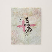 Puzzle Christian Pink Cross (Vertical)