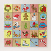 Puzzle Christmas Advent : Collection d'éléments Doodle (Vertical)