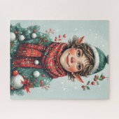 Puzzle Christmas Decorative Elf  (Horizontal)
