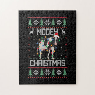 Puzzle Christmas Heifers Cow Gift | Cow Farm Lover Idea