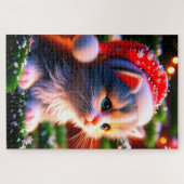 Puzzle Christmas Kitten (Horizontal)