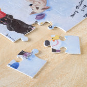Puzzle Christmas Labrador Fun Peinture (Côté)