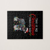 Puzzle Christmas Lover Schnauzer Dog Papa Maman Funny Boy (Horizontal)