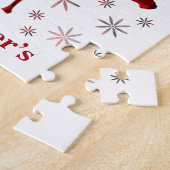 Puzzle Christmas Moose, Deer, elk, caribou, red plaids (Côté)