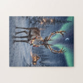Puzzle Christmas night with Santa's reindeer (Horizontal)